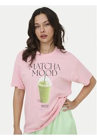 only - ONLY T-Shirt Vivvi 15346761 Różowy Regular Fit. Kolor: różowy. Materiał: bawełna #3