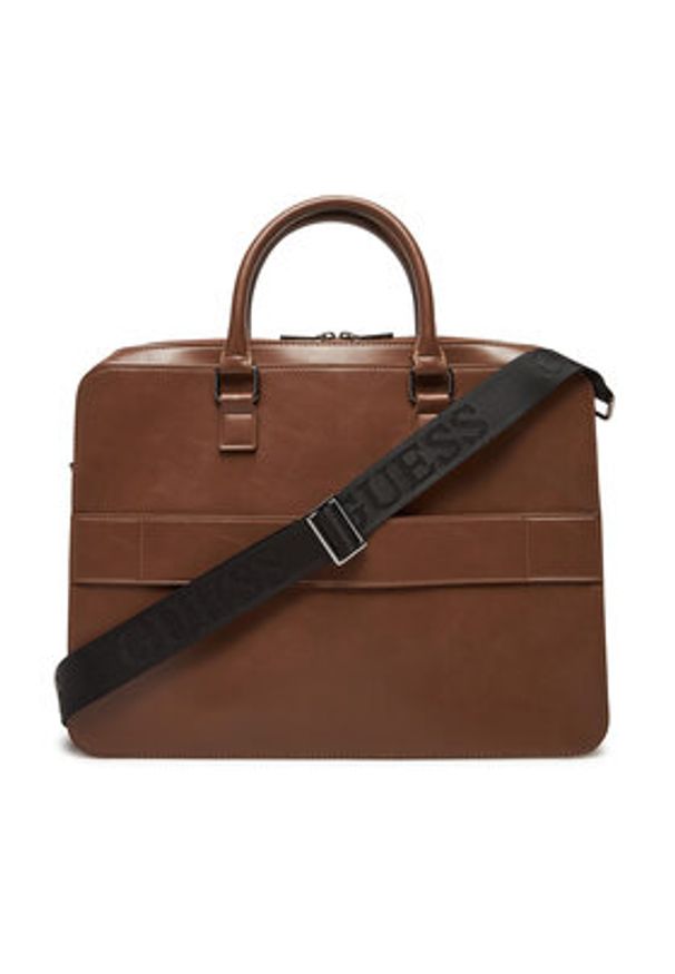 Guess Torba na laptopa HMBOCA P5338 Brązowy. Kolor: brązowy. Materiał: skóra