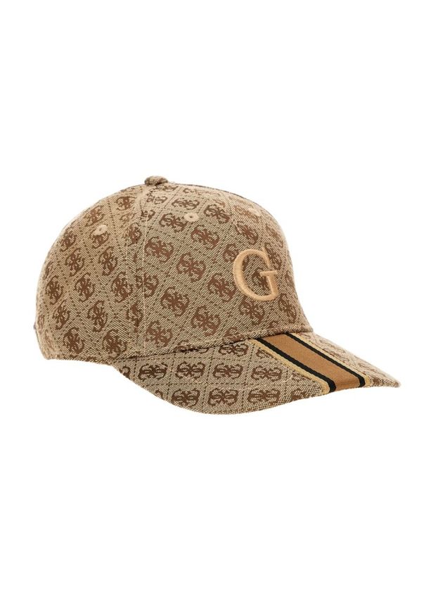 Guess - GUESS Logowana brązowa czapka z daszkiem. Kolor: brązowy