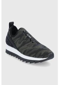 DKNY - Dkny Buty kolor zielony na platformie. Kolor: zielony. Materiał: guma. Obcas: na platformie #4