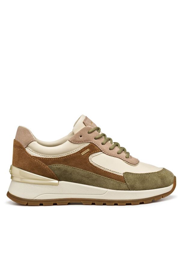 Geox Sneakersy D Desya B Abx D563LB 000BC C1SB3 Beżowy. Kolor: beżowy. Materiał: zamsz, skóra