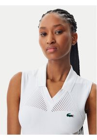Lacoste Sukienka tenisowa EF0615 Biały Slim Fit. Kolor: biały. Materiał: syntetyk. Sport: tenis #4