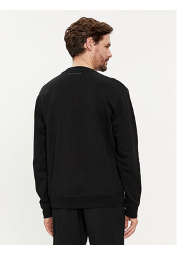 Karl Lagerfeld - KARL LAGERFELD Bluza 705428 542941 Czarny Regular Fit. Typ kołnierza: dekolt w karo. Kolor: czarny. Materiał: bawełna