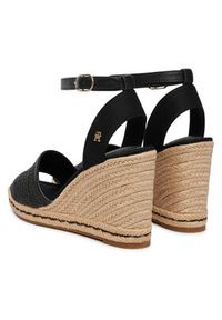 TOMMY HILFIGER - Tommy Hilfiger Espadryle High Wedge Espad FW0FW09471 Czarny. Kolor: czarny. Materiał: syntetyk #4