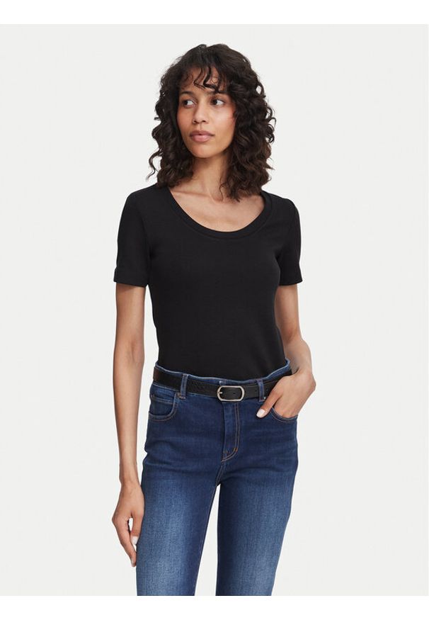 Weekend Max Mara T-Shirt Multij 2625946031 Czarny Regular Fit. Kolor: czarny. Materiał: bawełna