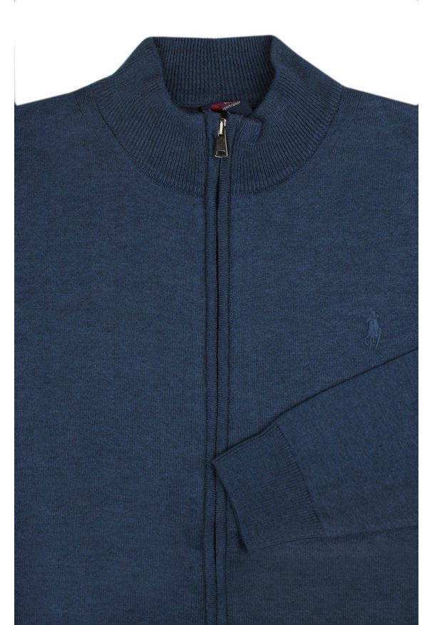 Expomen - Bluza Zapinana na Zamek, Niebieska bez Kaptura, Męska -EXPOMEN. Typ kołnierza: bez kaptura. Kolor: niebieski. Materiał: bawełna, akryl. Styl: klasyczny