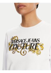 Versace Jeans Couture Bluza 78HAIC06 Biały Regular Fit. Typ kołnierza: kołnierzyk włoski. Kolor: biały. Materiał: bawełna