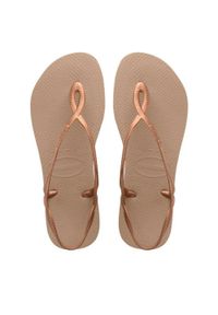 Klapki Havaianas Model 4129697 Kolor Brązowy. Okazja: na plażę. Kolor: różowy. Materiał: syntetyk. Styl: sportowy #1