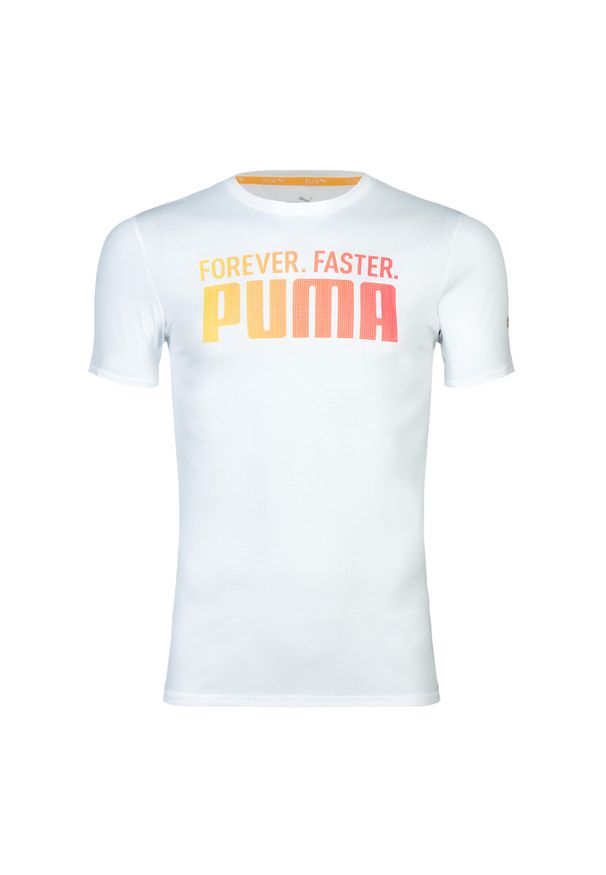 Puma - Koszulka męska PUMA Run Favorites Forever Faster TEE. Kolor: biały. Sport: bieganie