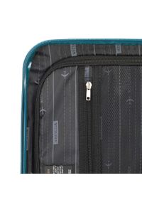 Wittchen - Duża walizka z polikarbonu tłoczona. Kolor: niebieski. Materiał: guma #4