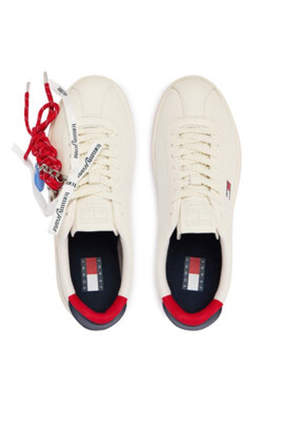 Tommy Jeans Sneakersy Archive '98 Charms EN0EN03032 Écru. Kolor: kremowy. Materiał: skóra