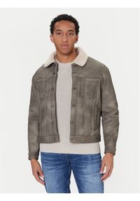 Guess Kurtka z imitacji skóry M5BL0I W2500 Brązowy Regular Fit. Kolor: brązowy. Materiał: skóra #1