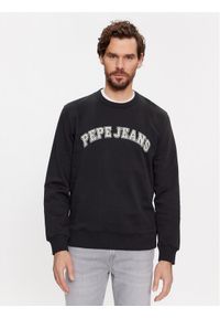 Pepe Jeans Bluza Raven PM582555 Czarny Regular Fit. Kolor: czarny. Materiał: bawełna