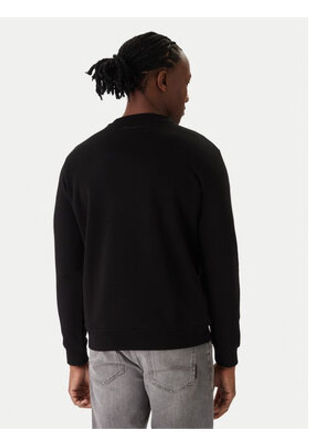 Karl Lagerfeld - KARL LAGERFELD Bluza 705027 561910 Czarny Regular Fit. Typ kołnierza: dekolt w karo. Kolor: czarny. Materiał: bawełna