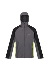 Regatta - Męska Kurtka Przeciwdeszczowa Britedale LED. Kolor: wielokolorowy, szary, czarny. Sport: turystyka piesza #1