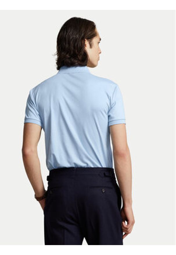 Polo Ralph Lauren Polo 710713130005 Niebieski Slim Fit. Typ kołnierza: polo. Kolor: niebieski. Materiał: bawełna