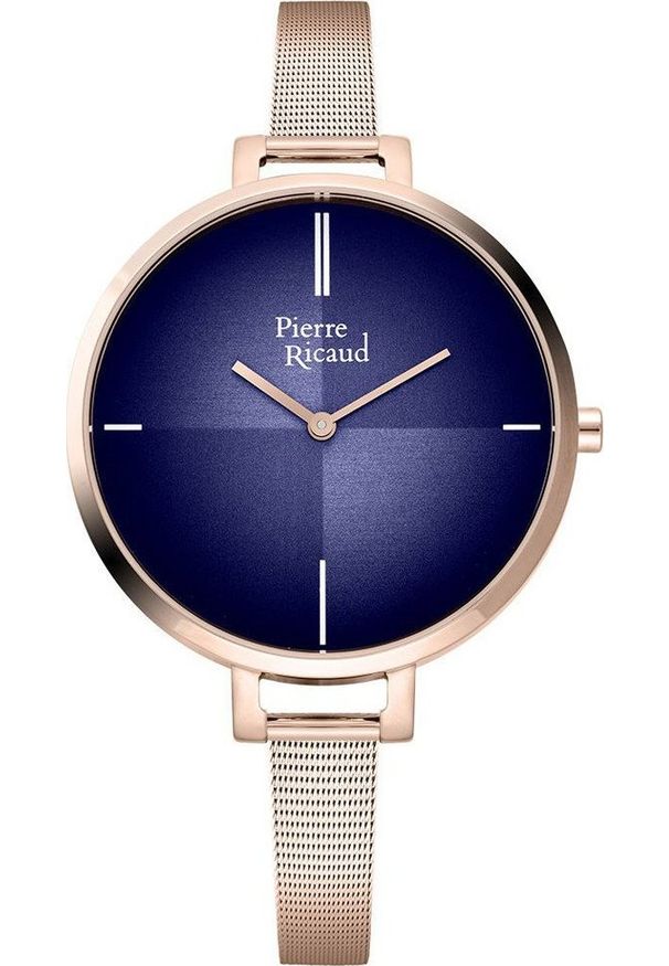 Zegarek Pierre Ricaud Zegarek damski Pierre Ricaud P22040.911NQ różowe złoto. Kolor: złoty, wielokolorowy, różowy