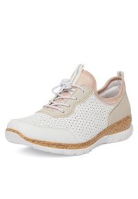 Rieker Sneakersy N4286-80 Biały. Kolor: biały. Materiał: materiał, syntetyk