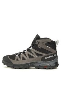salomon - Salomon Trekkingi X Ward Leather Mid GORE-TEX L47181700 Szary. Kolor: szary. Materiał: zamsz, skóra. Technologia: Gore-Tex. Sport: turystyka piesza #3
