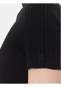 Hugo - HUGO Sweter Sarphapilk 50542598 Czarny Slim Fit. Kolor: czarny. Materiał: wiskoza #3