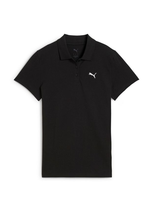 Koszulka Puma Ess Polo, Kobiety. Typ kołnierza: polo. Kolor: czarny. Materiał: materiał, bawełna