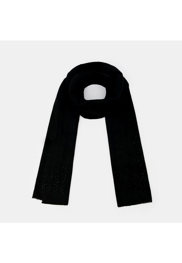 Mohito - Szalik z ozdobnymi cekinami - Czarny. Kolor: czarny