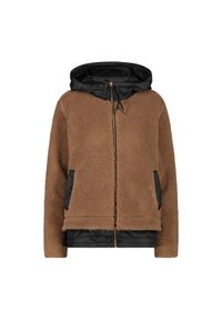 Kurtka z kapturem wooltech damska CMP. Typ kołnierza: kaptur. Kolor: wielokolorowy, brązowy, czarny #1