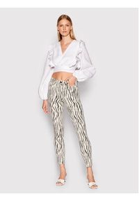 Guess Bluzka W2YH76 WESS0 Biały Regular Fit. Kolor: biały. Materiał: len #4