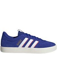Adidas - Buty adidas Vl Court 3.0 M ID6283 niebieskie. Okazja: na co dzień. Zapięcie: sznurówki. Kolor: niebieski. Materiał: materiał, syntetyk, skóra, guma. Szerokość cholewki: normalna #1