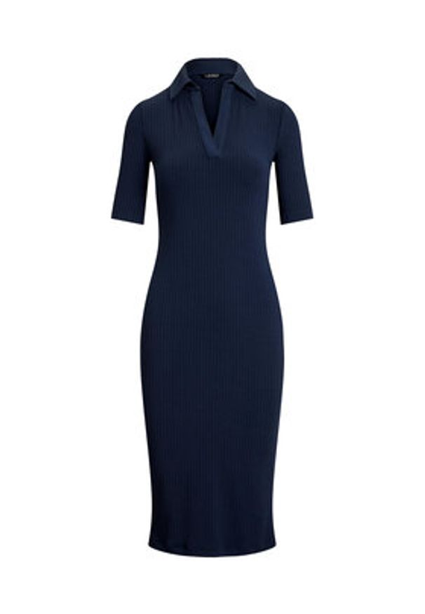 Lauren Ralph Lauren - LAUREN RALPH LAUREN Sukienka dzianinowa 200973609001 Granatowy Slim Fit. Kolor: niebieski. Materiał: wiskoza, syntetyk