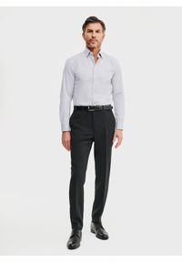 Pako Lorente - PAKO LORENTE – Gładka koszula męska w kolorze szarym. Kolor: szary, beżowy, niebieski, wielokolorowy. Materiał: bawełna. Długość rękawa: długi rękaw. Długość: długie. Wzór: gładki #2