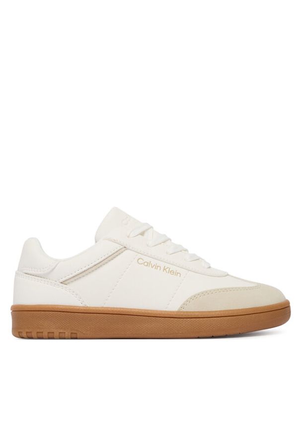 Calvin Klein Sneakersy Low Cut Lace-Up Sneaker V3X9-83159-1269 S Biały. Kolor: biały. Materiał: skóra