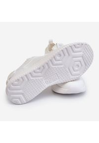 Big-Star - Damskie Wygodne Sneakersy Memory Foam System Big Star LL274415 Białe. Zapięcie: sznurówki. Kolor: biały. Materiał: tkanina. Obcas: na platformie #7