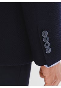 Pako Lorente - PAKO LORENTE - Granatowa marynarka męska z wełny. Kolor: niebieski. Materiał: wełna. Sezon: jesień #3