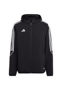 Adidas - Kurtka piłkarska męska adidas Tiro 23 League Windbreaker. Kolor: czarny. Sport: piłka nożna