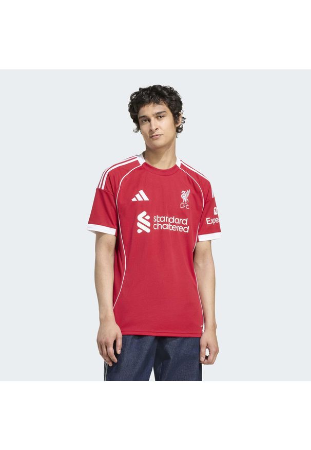 Adidas - Koszulka Liverpool FC 25/26 Home Jersey. Kolor: czerwony. Materiał: jersey. Długość: długie. Sport: piłka nożna
