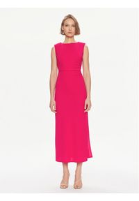 TwinSet - TWINSET Sukienka koktajlowa 241TE2057 Różowy Regular Fit. Kolor: różowy. Materiał: syntetyk. Styl: wizytowy #1