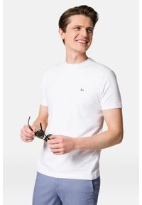 Lancerto - Koszulka Biała z Bawełną Linus. Kolor: biały. Materiał: elastan, bawełna