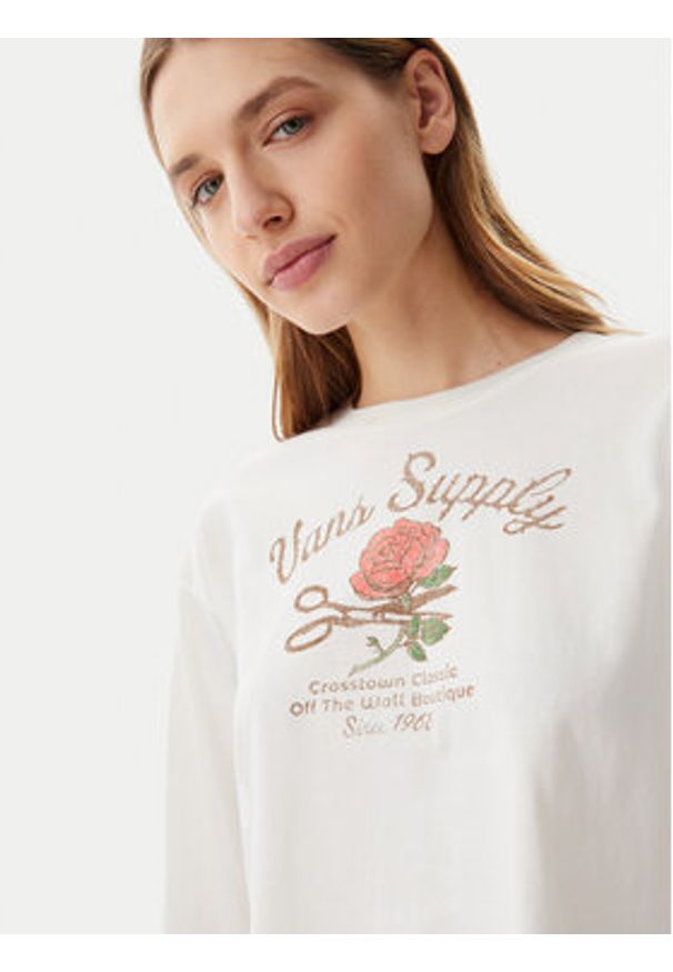 Vans Bluzka Supply Boutique VN000MDC Écru Relaxed Fit. Materiał: bawełna