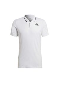 Adidas - Polo adidas Tennis Freelift. Typ kołnierza: polo. Kolor: biały. Materiał: tkanina. Sport: tenis, fitness