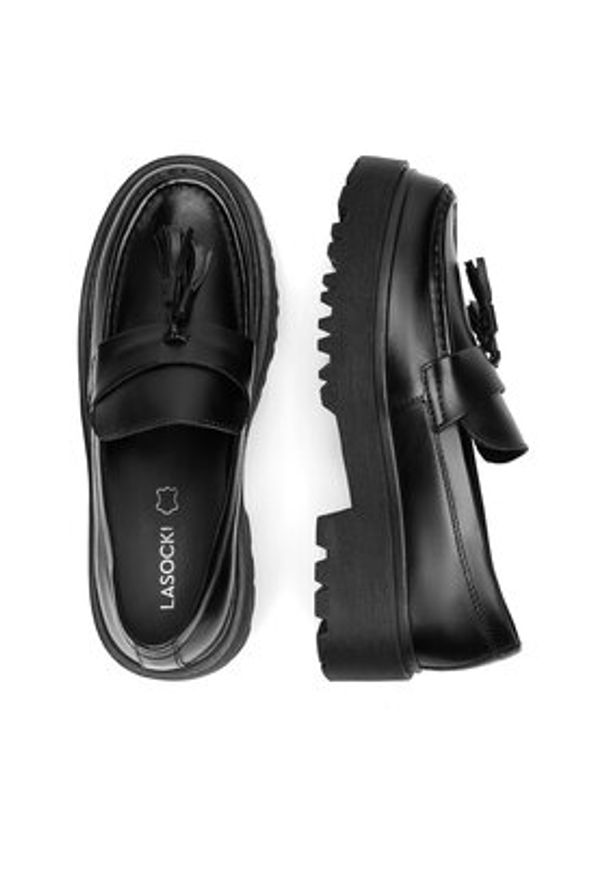 Lasocki Loafersy WB-ALESSIA-33 M Czarny. Kolor: czarny. Materiał: skóra