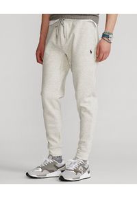 Ralph Lauren - RALPH LAUREN - Szare spodnie dresowe Jogger. Kolor: szary. Materiał: dresówka. Wzór: haft #1
