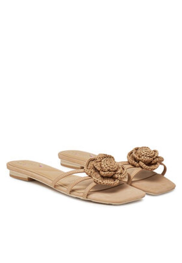 Aldo Klapki Wildbloom 13964634 Beżowy. Kolor: beżowy. Materiał: skóra