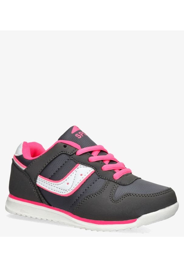 Casu - Szare buty sportowe sznurowane casu ld11c-14. Kolor: szary