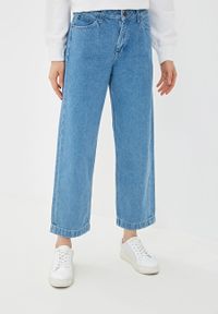 Lee - LEE WIDE LEG VARIATION DAMSKIE SPODNIE JEANSOWE BLUE L30EGAFP 112106414