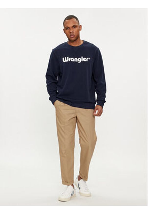 Wrangler Bluza Logo 112350539 Écru Regular Fit. Materiał: bawełna