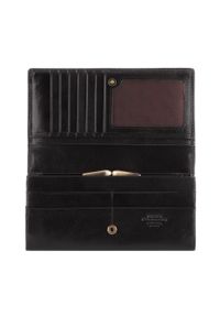 Wittchen - Damski portfel ze skóry z herbem duży czarny. Kolor: czarny. Materiał: skóra #4
