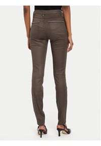 Morgan Spodnie materiałowe 212-PALONA Brązowy Slim Fit. Kolor: brązowy. Materiał: syntetyk, bawełna #5