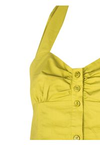 Pinko Sukienka "Innocente" | 1G15VX Y6VX | Innocente Dress | Kobieta | Żółty, Zielony. Okazja: na co dzień. Kolor: zielony, wielokolorowy, żółty. Materiał: bawełna. Typ sukienki: proste. Styl: casual. Długość: mini #3