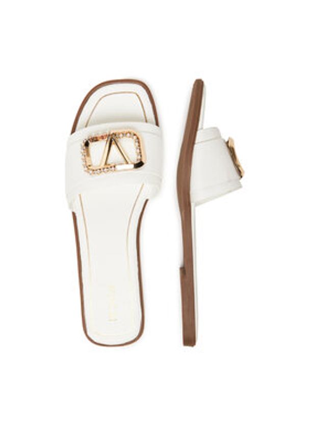 DeeZee Klapki R257-3 Biały. Kolor: biały. Materiał: skóra